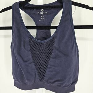 Velocity Womens Sz XL High Impact Sports Bra Dark Blue Racerback